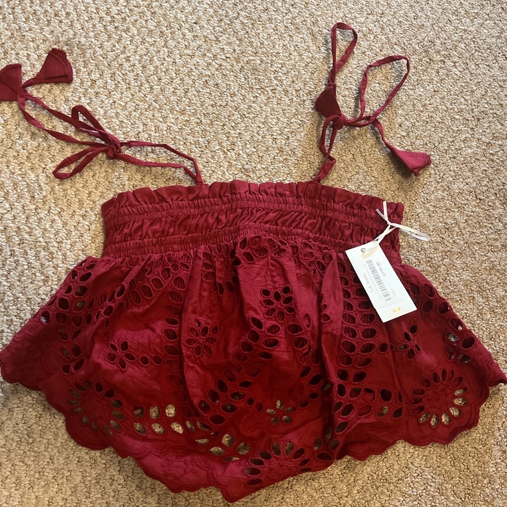 Winston White Cropped Red Top!